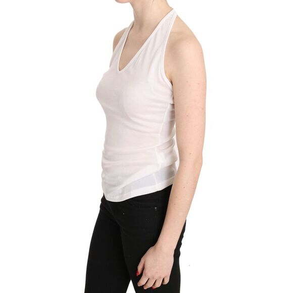 GF Ferre Halter Neck Sleeveless Top Women White Tops & T-Shirts - Picture 5 of 5